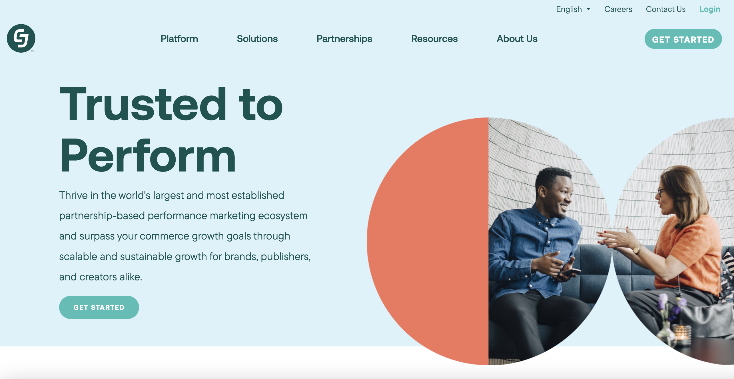 CJ Affiliate homepage